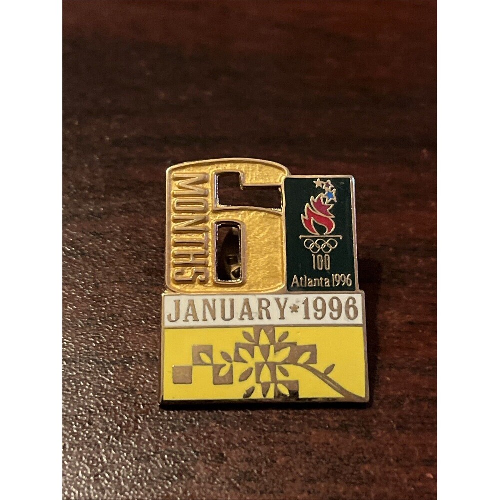Vintage Countdown To The 1996 Atlanta‎ Olympics 6 Months Lapel Hat Pin